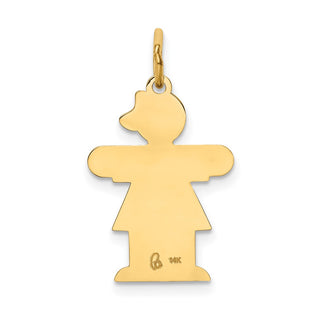 14k Yellow Gold Girl w/ Stars and Stripes Charm XK1123Y