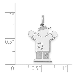 14k White Gold Kid Charm XK1126W