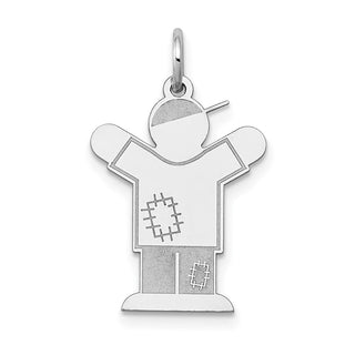 14k White Gold Kid Charm XK1126W