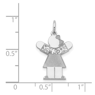 14k White Gold Kid Charm XK1127W