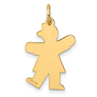 14k Yellow Gold Girl w/ Stars and Stripes Charm XK1128Y