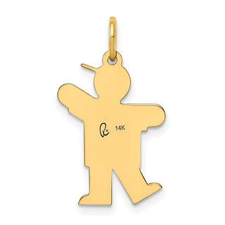 14k Yellow Gold Boy w/ Stars and Stripes Charm XK1129Y