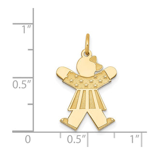 14k Yellow Gold Girl w/ Stars and Stripes Charm XK1131Y
