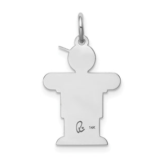 14k White Gold Boy w/Heart Charm XK1144W