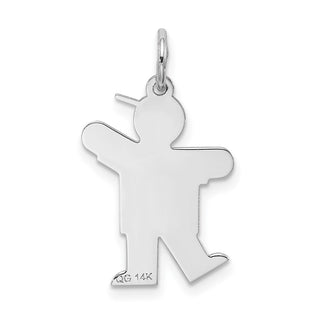 14k White Gold Boy w/Heart Charm XK1145W