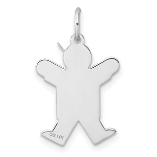 14k White Gold Boy w/Heart Charm XK1146W