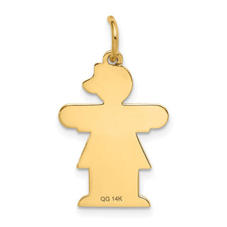 14k Yellow Gold Girl w/Heart Charm XK1148Y