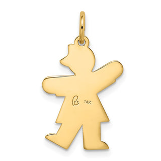 14k Yellow Gold Girl w/Heart Charm XK1149Y