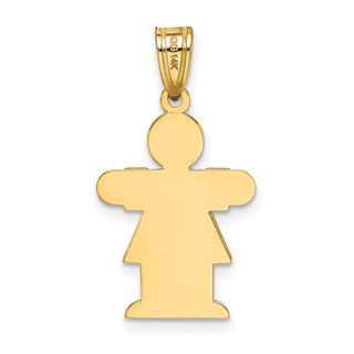 14k Yellow Gold Girl Pendant XK115