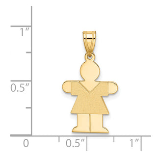 14k Yellow Gold Girl Pendant XK115