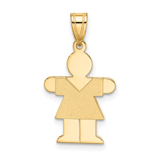 14k Yellow Gold Girl Pendant XK115