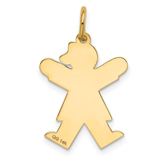 14k Yellow Gold Girl w/Heart Charm XK1150Y