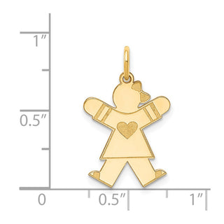 14k Yellow Gold Girl w/Heart Charm XK1150Y