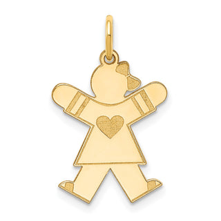 14k Yellow Gold Girl w/Heart Charm XK1150Y