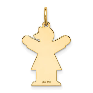 14k Yellow Gold Girl w/Heart Charm XK1151Y