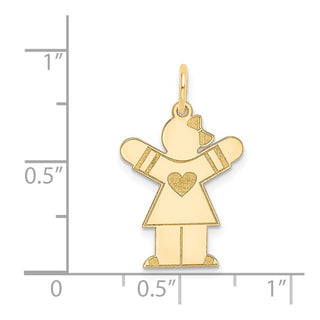14k Yellow Gold Girl w/Heart Charm XK1151Y
