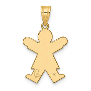 14k Yellow Gold Girl Charm XK116