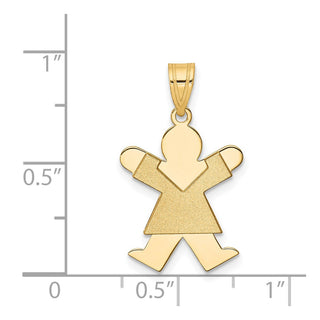 14k Yellow Gold Girl Charm XK116