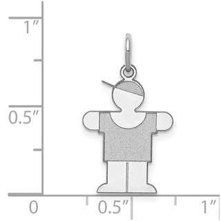 Sterling Silver Rhodium-plated Hugs Kid Charm XK1205SS