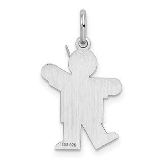 Sterling Silver Rhodium-plated Kiss Kid Charm XK1206SS