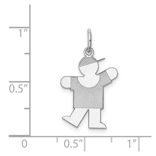 Sterling Silver Rhodium-plated Kiss Kid Charm XK1206SS