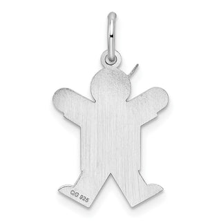 Sterling Silver Rhodium-plated Joy Kid Charm XK1207SS