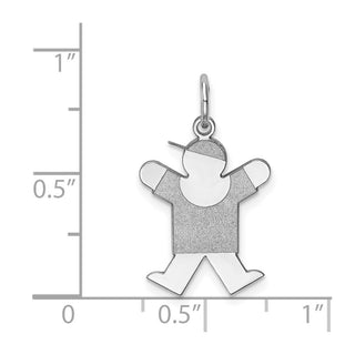 Sterling Silver Rhodium-plated Joy Kid Charm XK1207SS