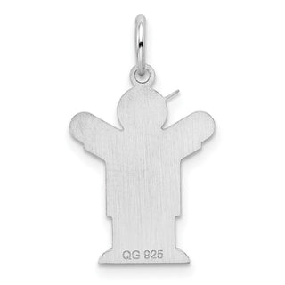 Sterling Silver Rhodium-plated Love Kid Charm XK1208SS