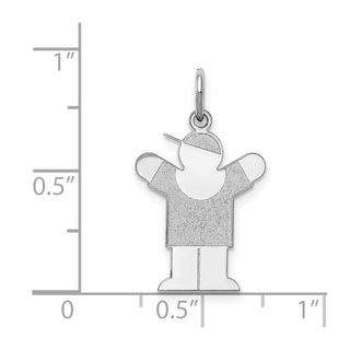 Sterling Silver Rhodium-plated Love Kid Charm XK1208SS