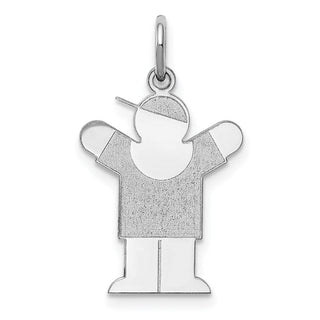 Sterling Silver Rhodium-plated Love Kid Charm XK1208SS