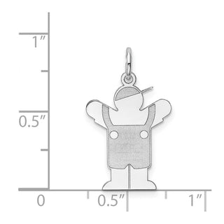 Sterling Silver Rhodium-plated Love Kid Charm XK1209SS