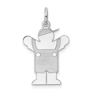 Sterling Silver Rhodium-plated Love Kid Charm XK1209SS