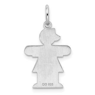 Sterling Silver Rhodium-plated Hugs Kid Charm XK1210SS