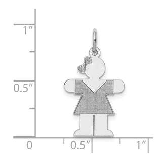 Sterling Silver Rhodium-plated Hugs Kid Charm XK1210SS
