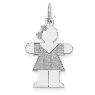 Sterling Silver Rhodium-plated Hugs Kid Charm XK1210SS