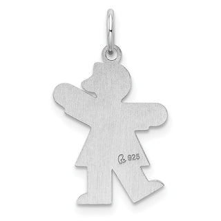 Sterling Silver Rhodium-plated Kiss Kid Charm XK1211SS