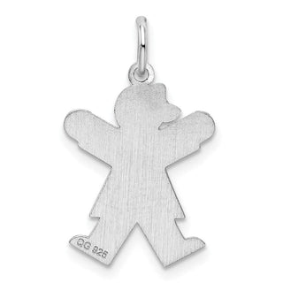 Sterling Silver Rhodium-plated Joy Kid Charm XK1212SS