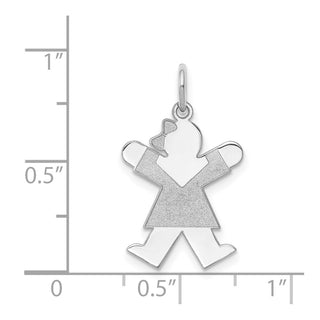 Sterling Silver Rhodium-plated Joy Kid Charm XK1212SS