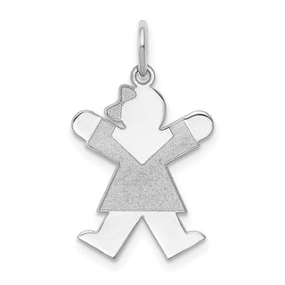 Sterling Silver Rhodium-plated Joy Kid Charm XK1212SS