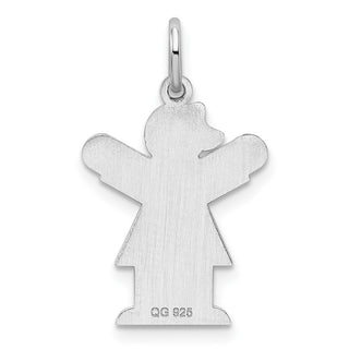 Sterling Silver Rhodium-plated Love Kid Charm XK1213SS