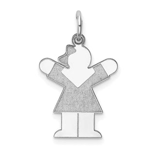 Sterling Silver Rhodium-plated Love Kid Charm XK1213SS