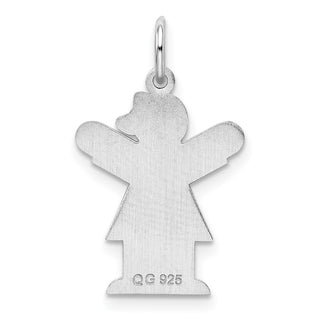 Sterling Silver Rhodium-plated Love Kid Charm XK1214SS