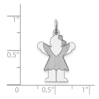 Sterling Silver Rhodium-plated Love Kid Charm XK1214SS
