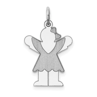 Sterling Silver Rhodium-plated Love Kid Charm XK1214SS