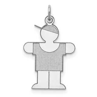 Sterling Silver Rhodium-plated Hugs Kid Charm XK1215SS