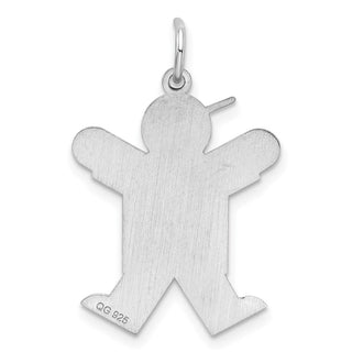 Sterling Silver Rhodium-plated Joy Kid Charm XK1217SS