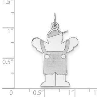 Sterling Silver Rhodium-plated Love Kid Charm XK1219SS
