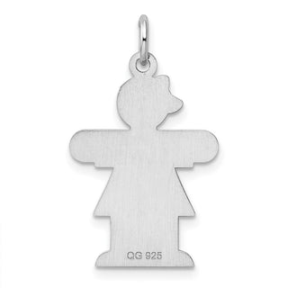 Sterling Silver Rhodium-plated Hugs Kid Charm XK1220SS