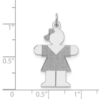 Sterling Silver Rhodium-plated Hugs Kid Charm XK1220SS
