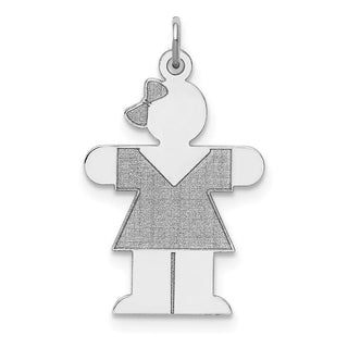 Sterling Silver Rhodium-plated Hugs Kid Charm XK1220SS